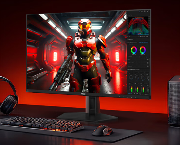 AOC新款27寸电竞显示器首发4999元:2K QD-OLED屏、500Hz高刷