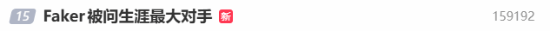 “Faker被问生涯最大对手”上热搜 高情商发言网友点赞