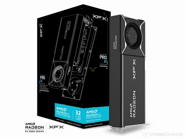 10999元!AMD最强专业显卡Radeon AI PRO R9700上市:第一次16针供电