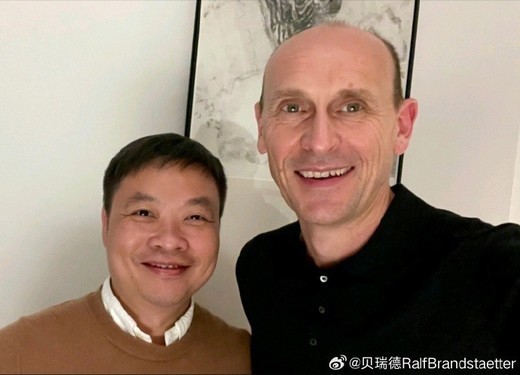 何小鹏与大众中国CEO贝瑞德