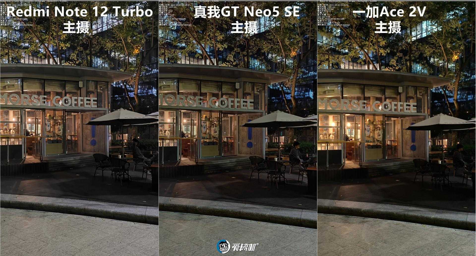 真我GTNeo5SE和Note 12T、一加Ace2V谁的拍照好?手机拍照对比