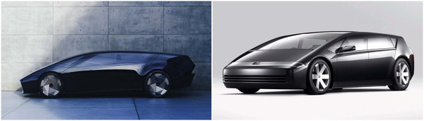 2024款本田Saloon概念车（左）与2003款本田Kiwami概念车（右）