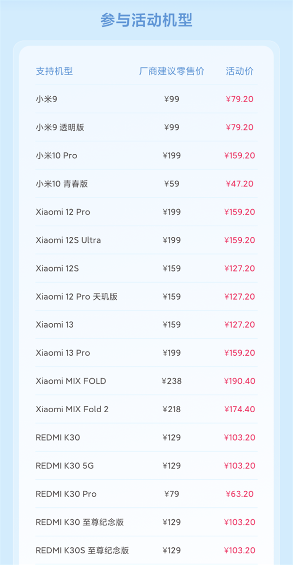 47.2元起小米公布3月8折换电池26款机型小米首款徕卡旗舰12SUltra有份