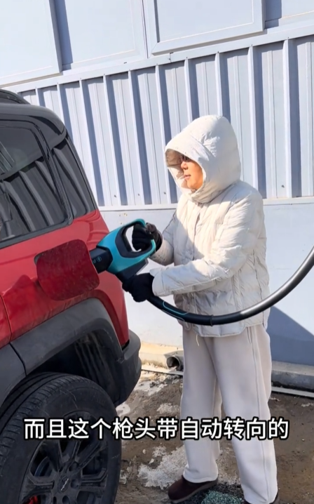 花甲老太实测比亚迪闪充桩:悬吊设计超人性一点儿不费劲