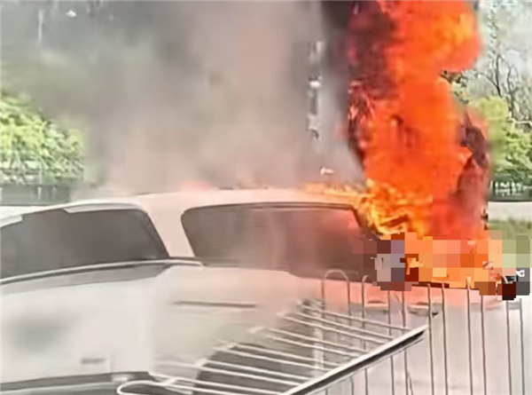 广州一电车街头撞围栏后起火燃烧!现场浓烟冲天当地回应