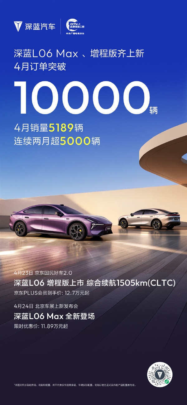 深蓝汽车4月销量33187辆全球交付破80万辆