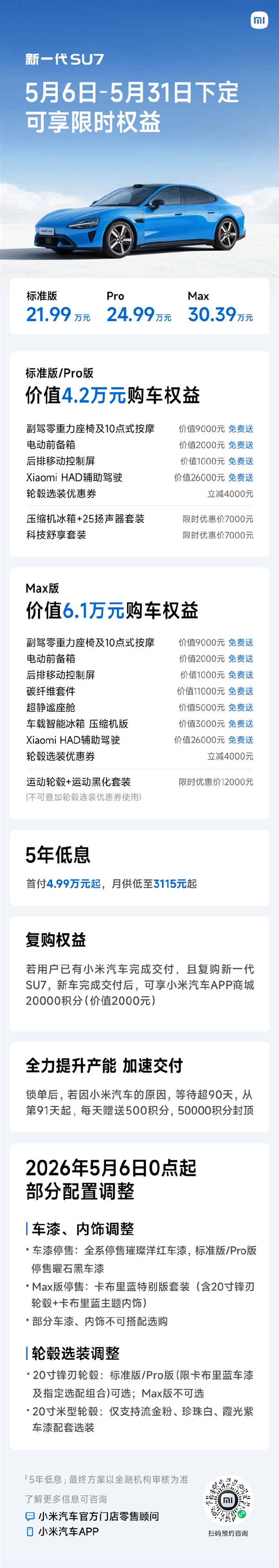 上市48天!小米官宣:新一代SU7锁单已超过80000台
