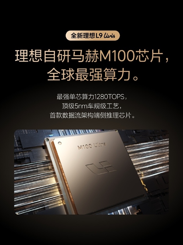 全球最强算力!理想自研马赫M100芯片官宣:理想L9Livis首发