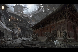 《黑神话:悟空》设计废稿原画 狮驼岭阴森恐怖