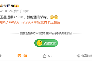 不止新麒麟芯片!曝华为Mate 80支持eSIM+低轨卫星通讯