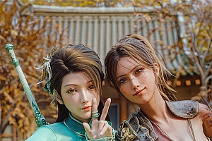 《仙剑7》《明末》女主合照艺术图 月清疏和无常依偎