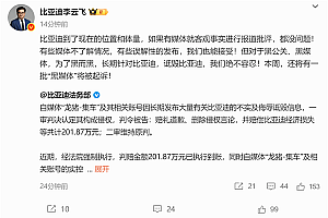 “龙猪-集车”被判赔比亚迪201万!李云飞:本周还有一批黑媒体将被起诉
