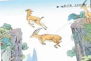 人民日报转发网友拍摄的羊群飞渡珍贵画面:瞬间想起小学课本“斑羚飞渡”