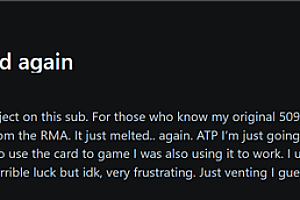 网友连续烧了两块RTX 5090!都是12V-2×6供电接口惹的祸