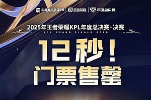 仅12秒!2025《王者荣耀》KPL年度总决赛·决赛门票售罄