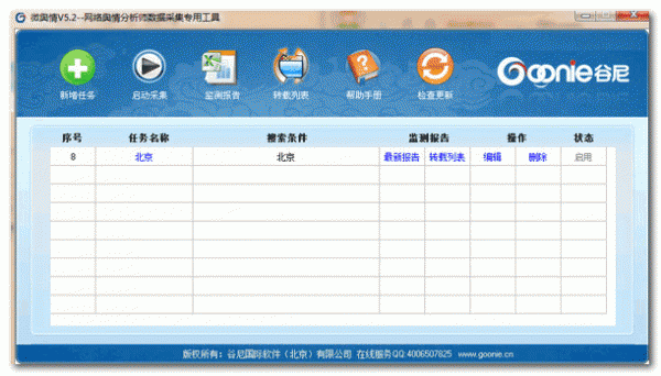 谷尼微舆情监测系统 v5.2 官方免费安装版