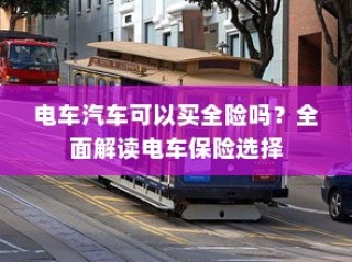 电车保险全解析，能否购买全险？