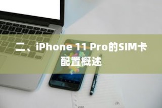 二、iPhone 11 Pro的SIM卡配置概述
