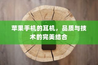 苹果手机的耳机，品质与技术的完美结合