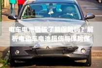 电动车电池损伤解析，磕破电池能否获得保险保障？