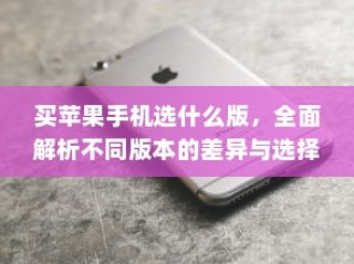 买苹果手机选什么版，全面解析不同版本的差异与选择建议