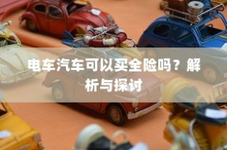 电车汽车全险解析与探讨