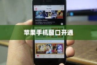 苹果手机窗口开通指南