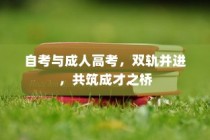 自考与成人高考，双轨并进，共筑成才梦想之桥