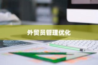 外贸员管理优化与业务效率提升策略探讨