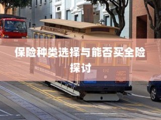 电车保险全解析，涵盖全险购买及保险种类选择探讨