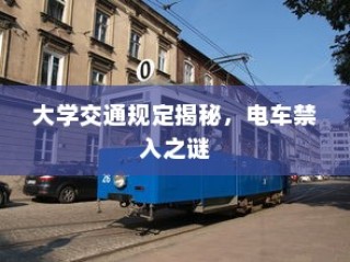 大学交通规定深度解析，电车禁入背后的秘密