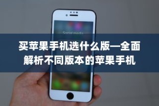 买苹果手机选什么版—全面解析不同版本的苹果手机