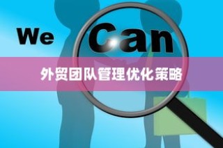 外贸团队外贸员管理优化策略，构建高效团队之道