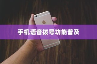 手机语音拨号功能的普及与苹果的创新实践