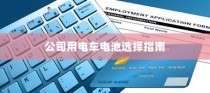 公司用电车电池选择指南大全