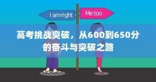 高考奋斗之路，从600到650分的挑战与突破之旅