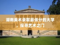湖南美术录取最低分的大学，艺术之门的探寻