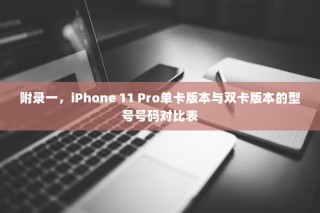 附录一，iPhone 11 Pro单卡版本与双卡版本的型号号码对比表