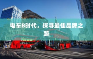 电车B时代，探寻最佳品牌之路