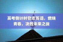 高考倒计时励志寄语，青春燃烧，决胜未来之战！