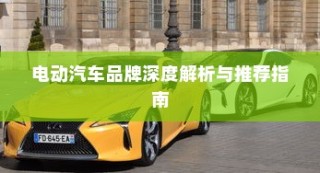 电动汽车品牌深度解析与推荐指南，选购电动汽车的必备指南