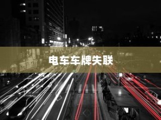 电车车牌失联探秘，原因与影响分析