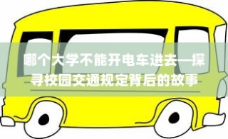揭秘校园交通规定，哪个大学禁止电车进入？背后的故事探寻