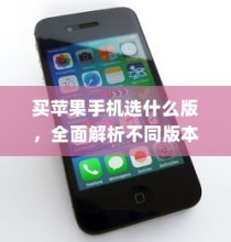 买苹果手机选什么版，全面解析不同版本的优劣与适用场景