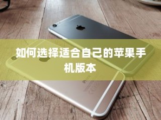如何选择适合自己的苹果手机版本