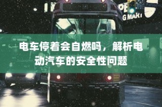 电动汽车安全性问题解析，电车停车状态下是否会自燃？