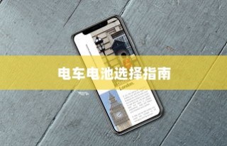 公司用电车电池选择指南，全面解析与选购建议