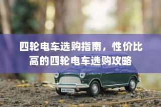 四轮电车选购指南，性价比高的四轮电车选购攻略全解析