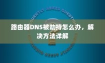 路由器DNS被劫持怎么办，解决方法详解