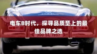 电车B时代，品质至上，探寻最佳品牌之选